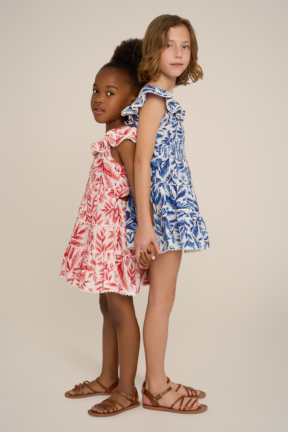 Mini Ress Mini Dress Antea for girls - Blue Sumi | Poupette St Barth