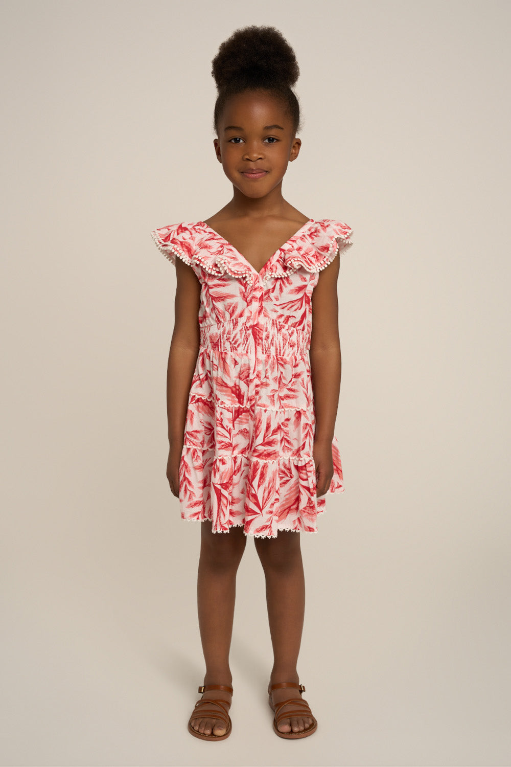 Mini Dress Antea for girls - Orange Sumi