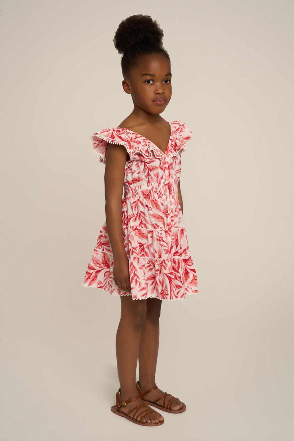 Mini Dress Antea for girls - Orange Sumi