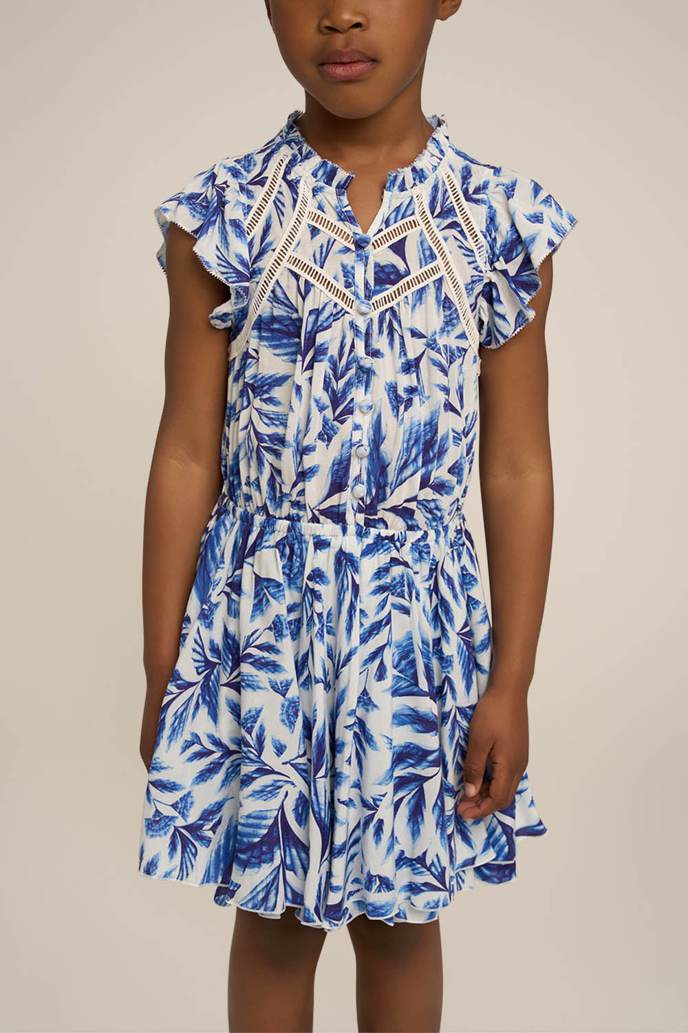 Mini Dress April for girls - Blue Sumi