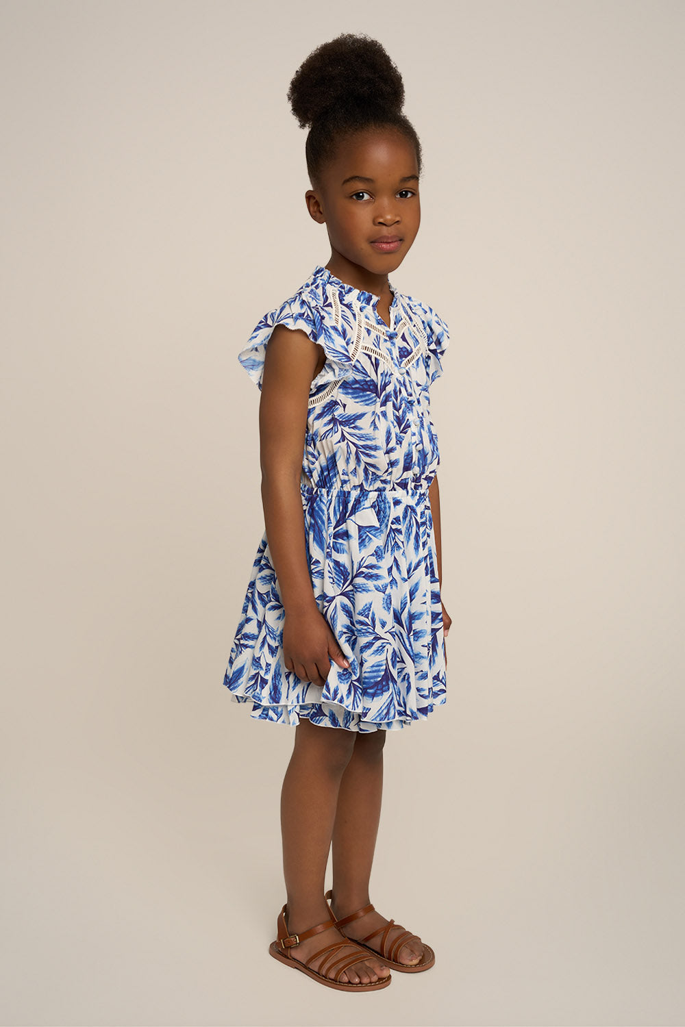 Mini Dress April for girls - Blue Sumi