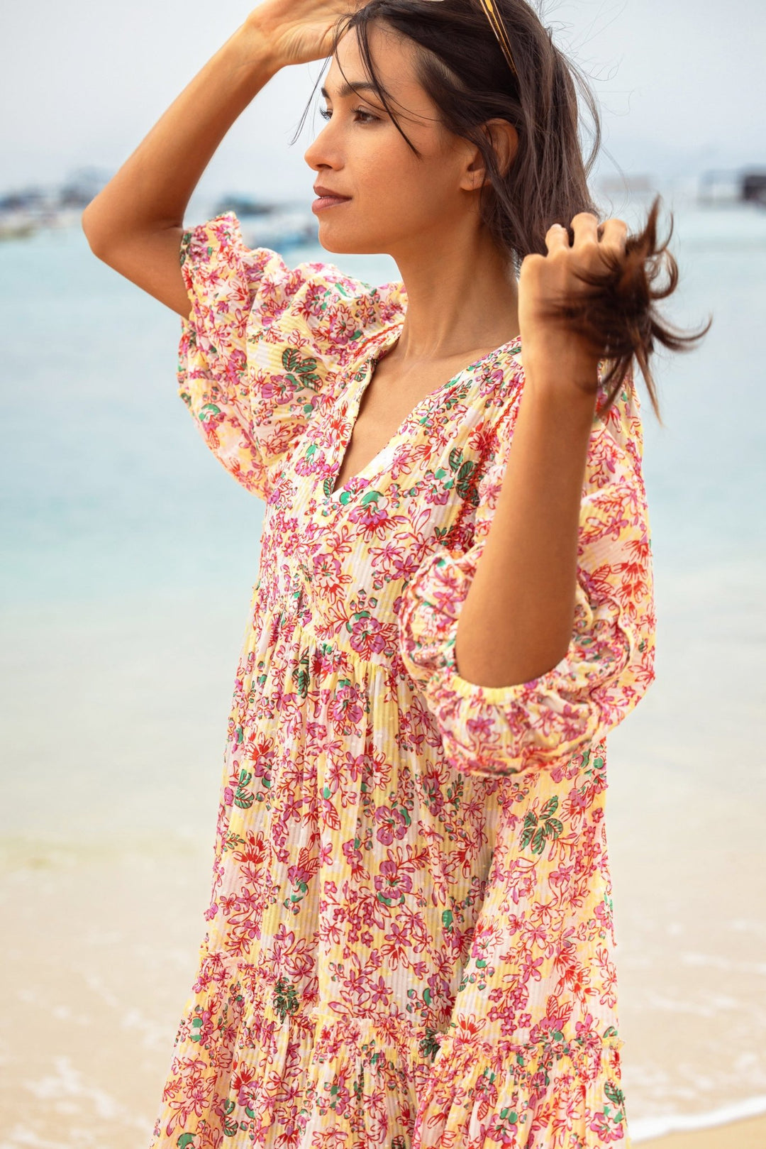 Robe Courte Aria - Yellow Sweet Liberty