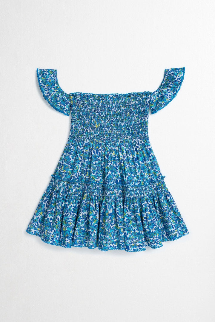 Kids Mini Dress Aurora - Blue Net - Poupette St Barth