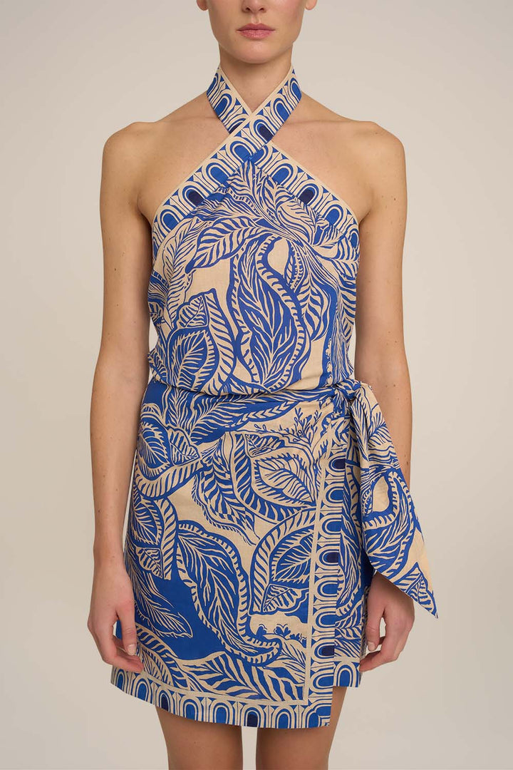 Robe Courte Aya - Blue Delia