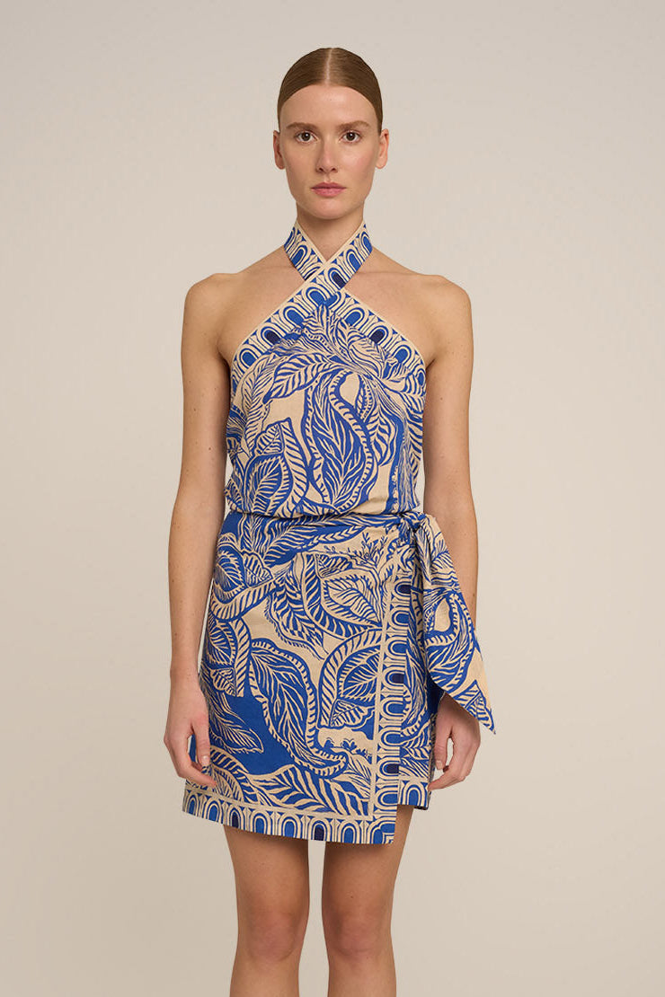 Robe Courte Aya - Blue Delia