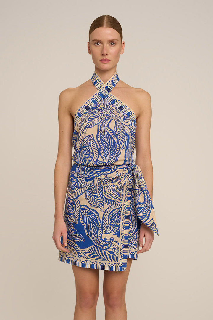 Robe Courte Aya - Blue Delia
