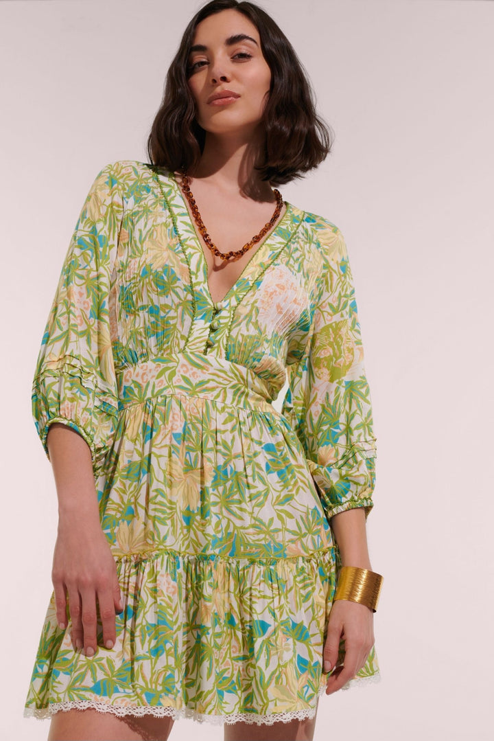 Robe Courte Bera - Green Orchid