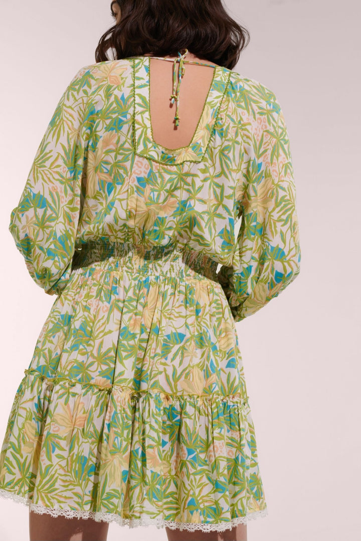 Robe Courte Bera - Green Orchid