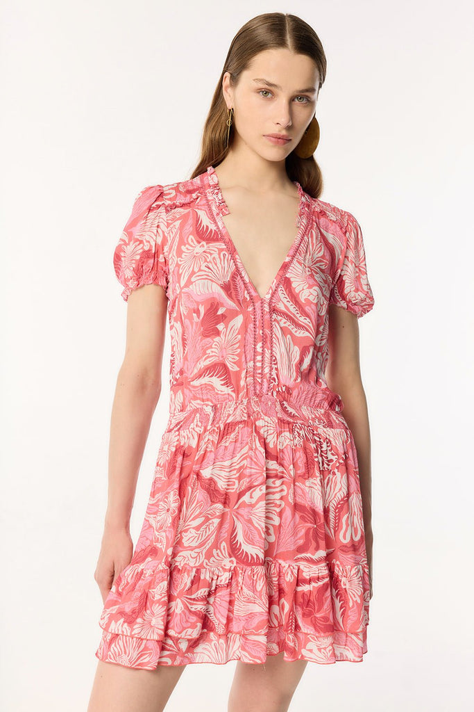 Mini Dress Bibi - Pink Tiger Lily | Spring Collection | Poupette