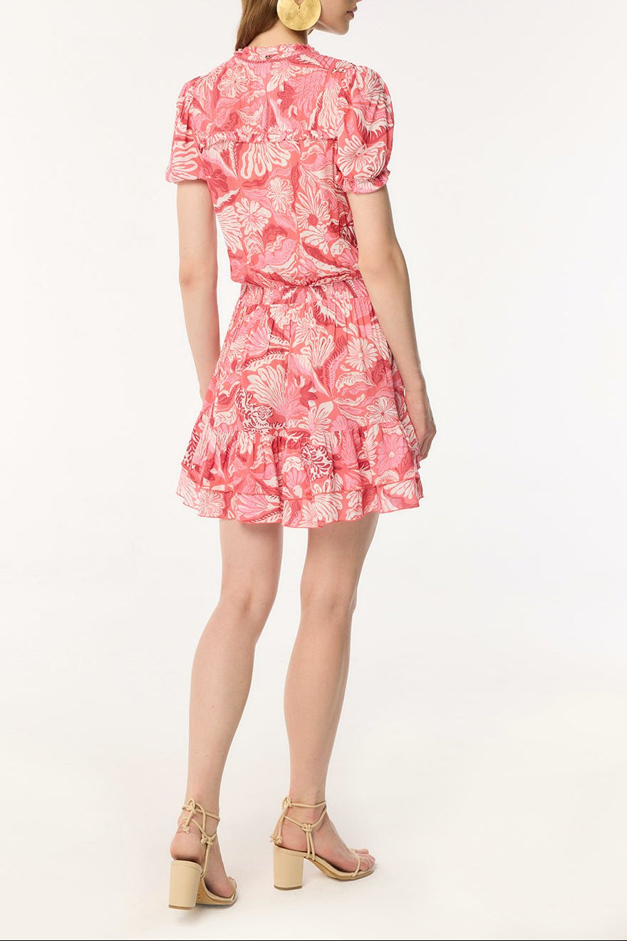 Mini Dress Bibi - Pink Tiger Lily | Poupette St Barth