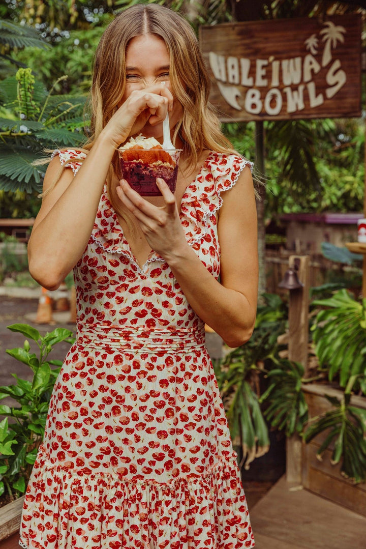 Robe Courte Bruna - White Red Alamy