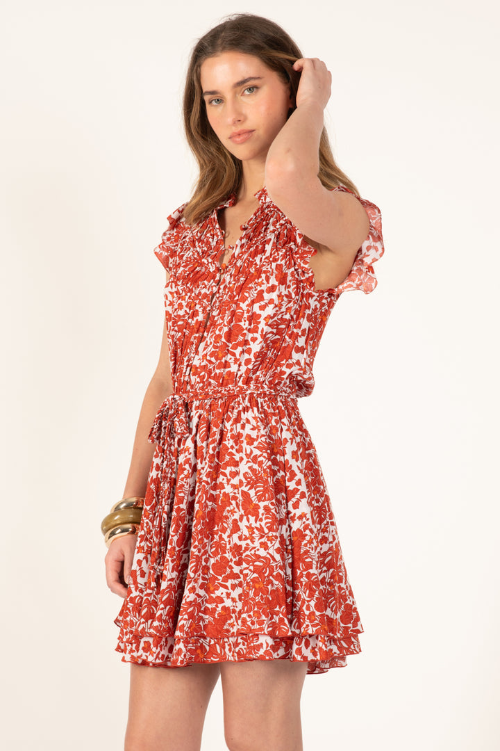 Mini Dress Callie - Paprika Aquaflora