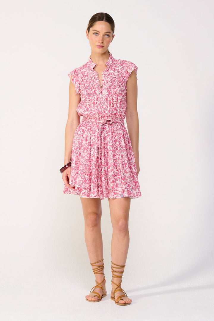Mini Dress Callie - Pink Tiare - Poupette St Barth