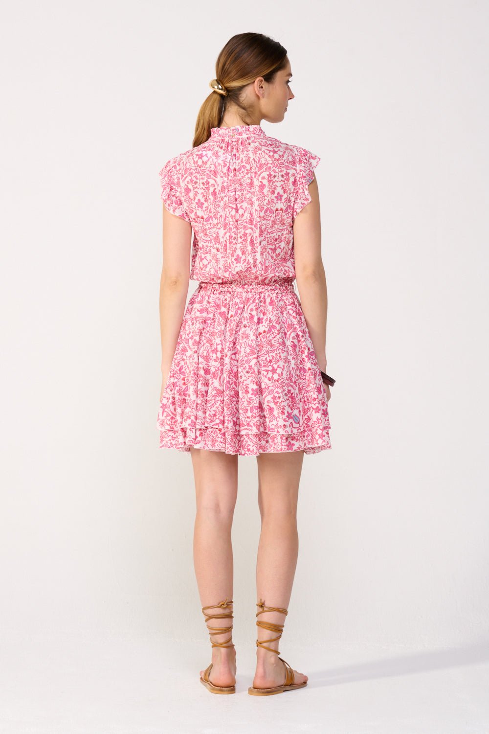 Mini Dress Callie - Pink Tiare - Poupette St Barth