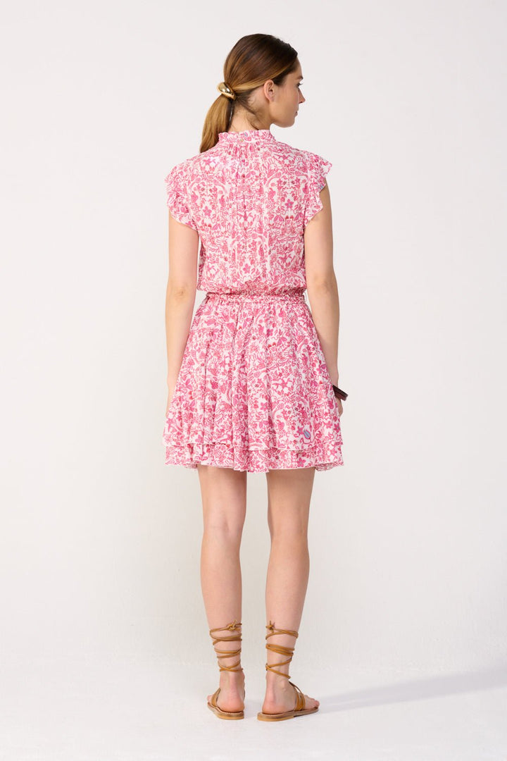 Mini Dress Callie - Pink Tiare - Poupette St Barth