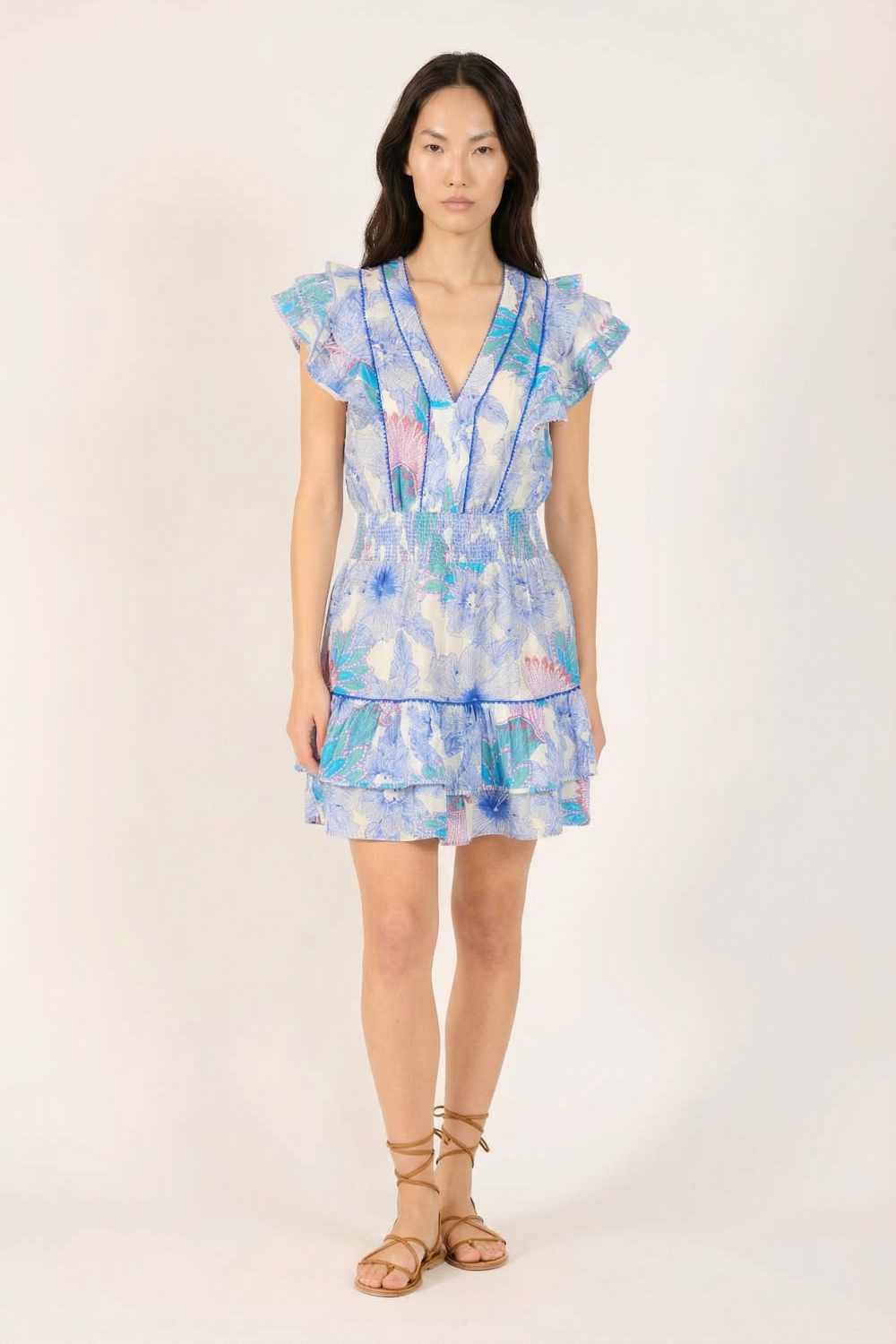 Mini Dress Camila - Blue Padang - Poupette St Barth