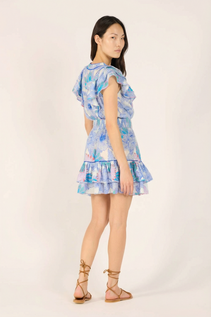 Mini Dress Camila - Blue Padang - Poupette St Barth