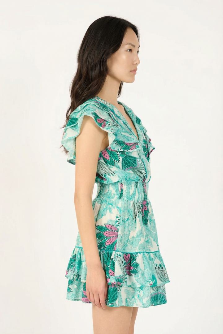 Mini Dress Camila - Green Padang - Poupette St Barth
