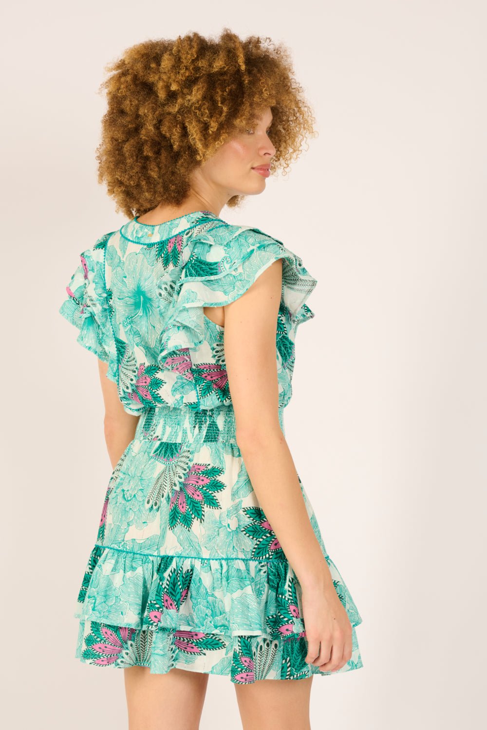 Robe Courte Camila - Green Padang