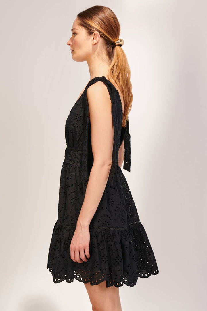 Mini Dress Cara - Black - Poupette St Barth