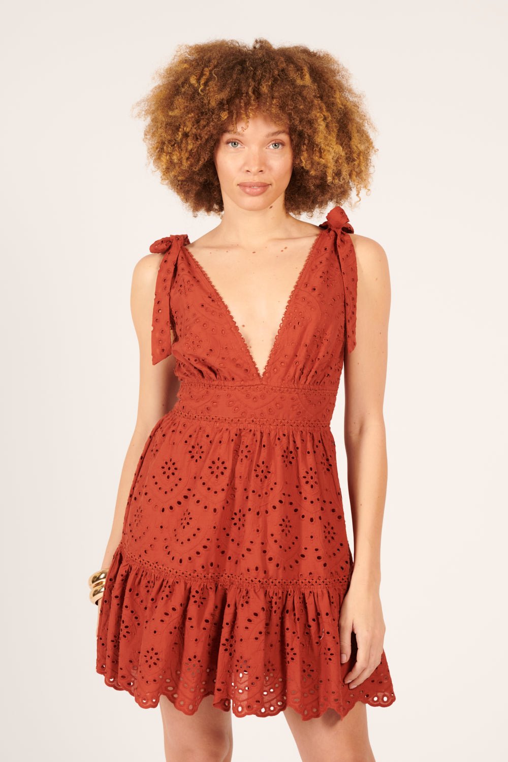 Mini Dress Cara - Paprika - Poupette St Barth