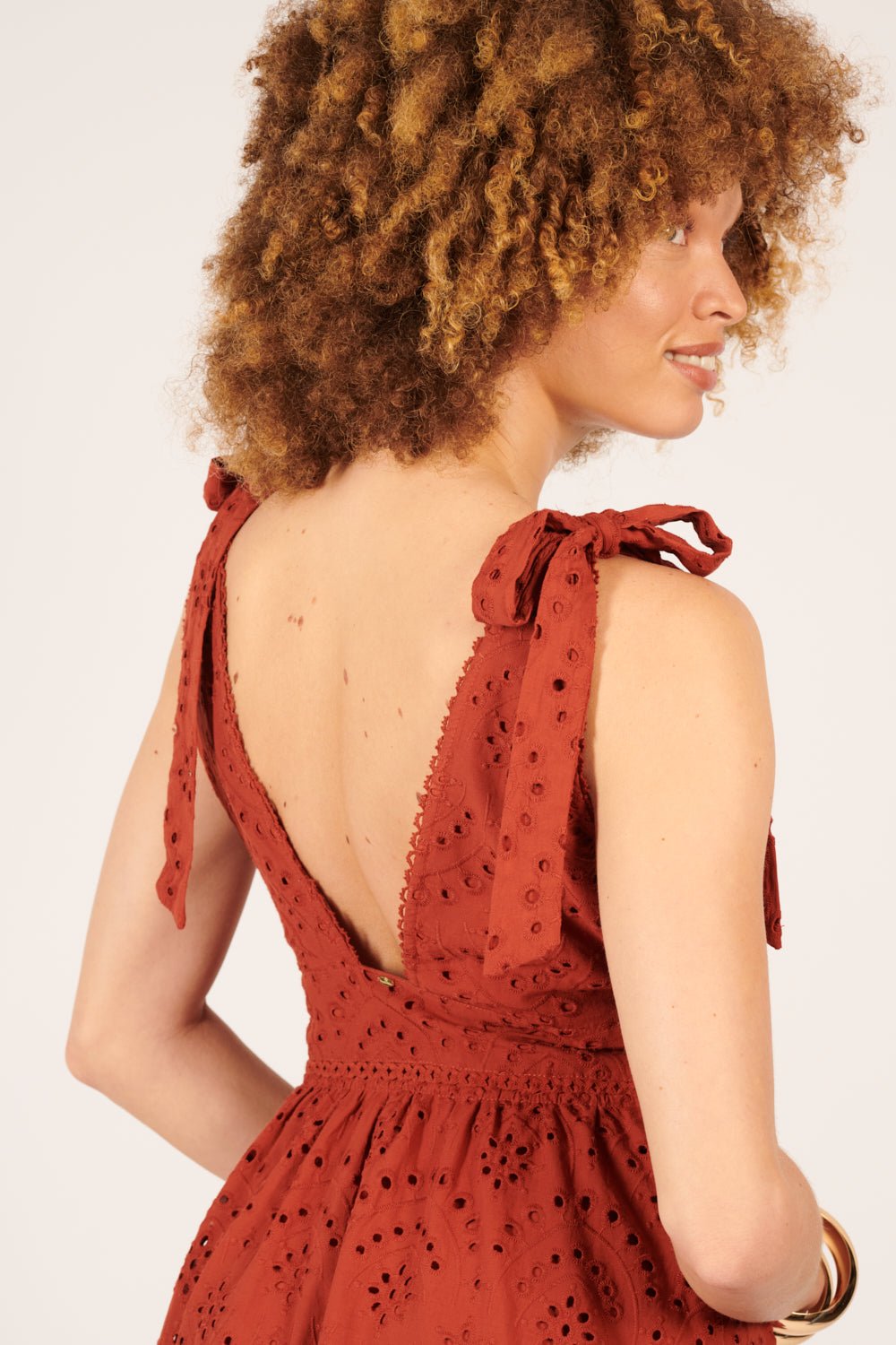 Mini Dress Cara - Paprika - Poupette St Barth