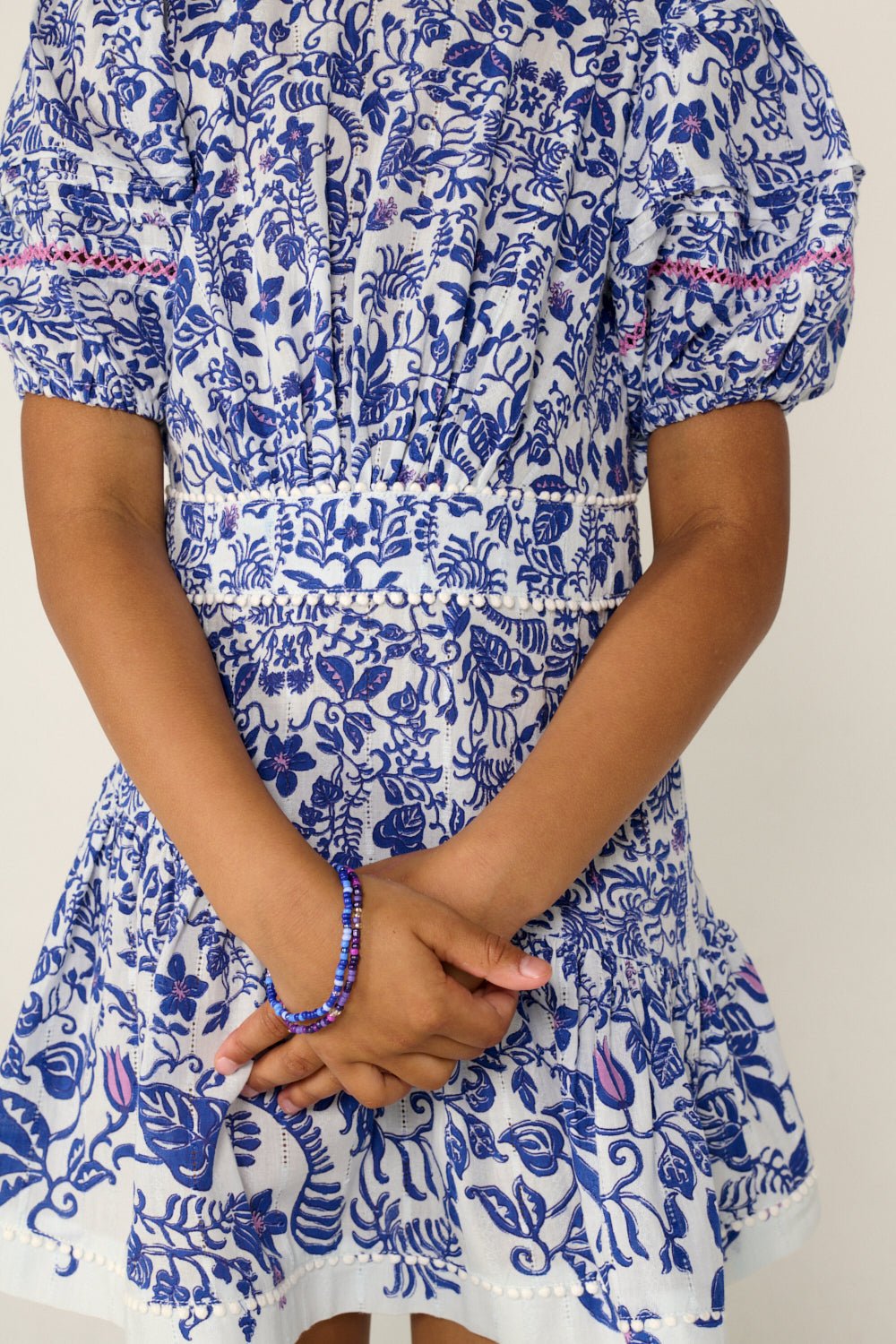 Robe Courte Chantal pour fille - Blue Tiare