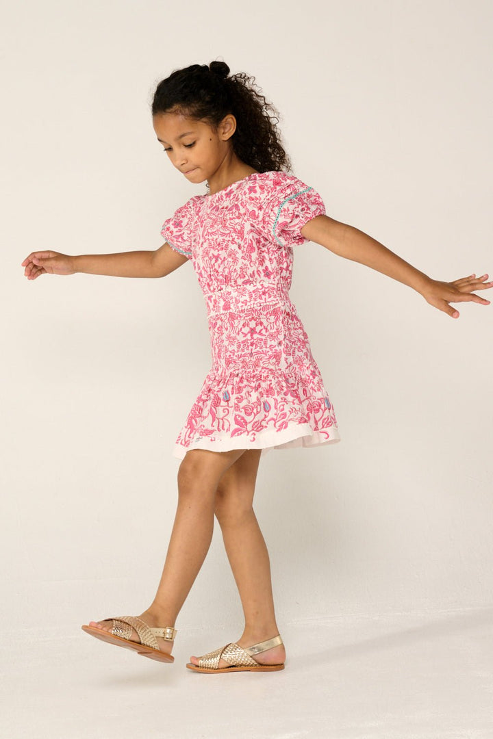 Robe Courte Chantal pour fille - Pink Tiare