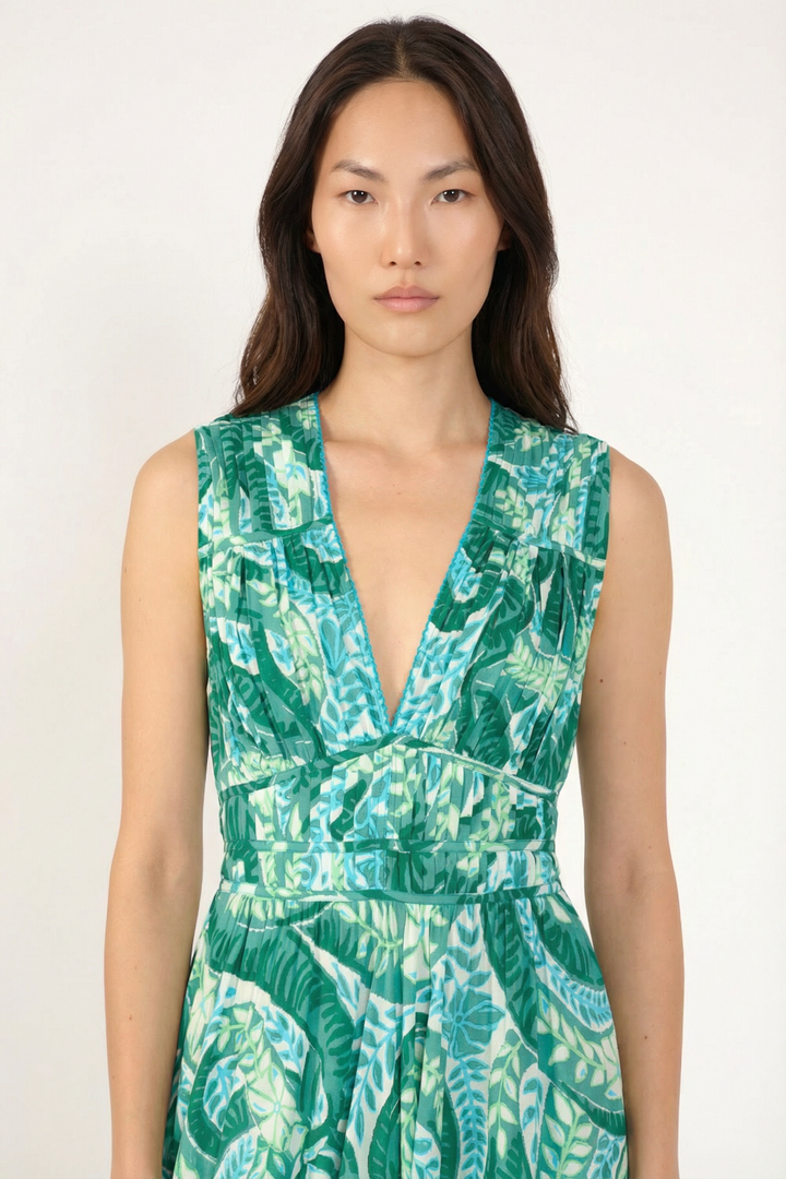 Mini Dress Ciao - Green Holy Snake - Poupette St Barth