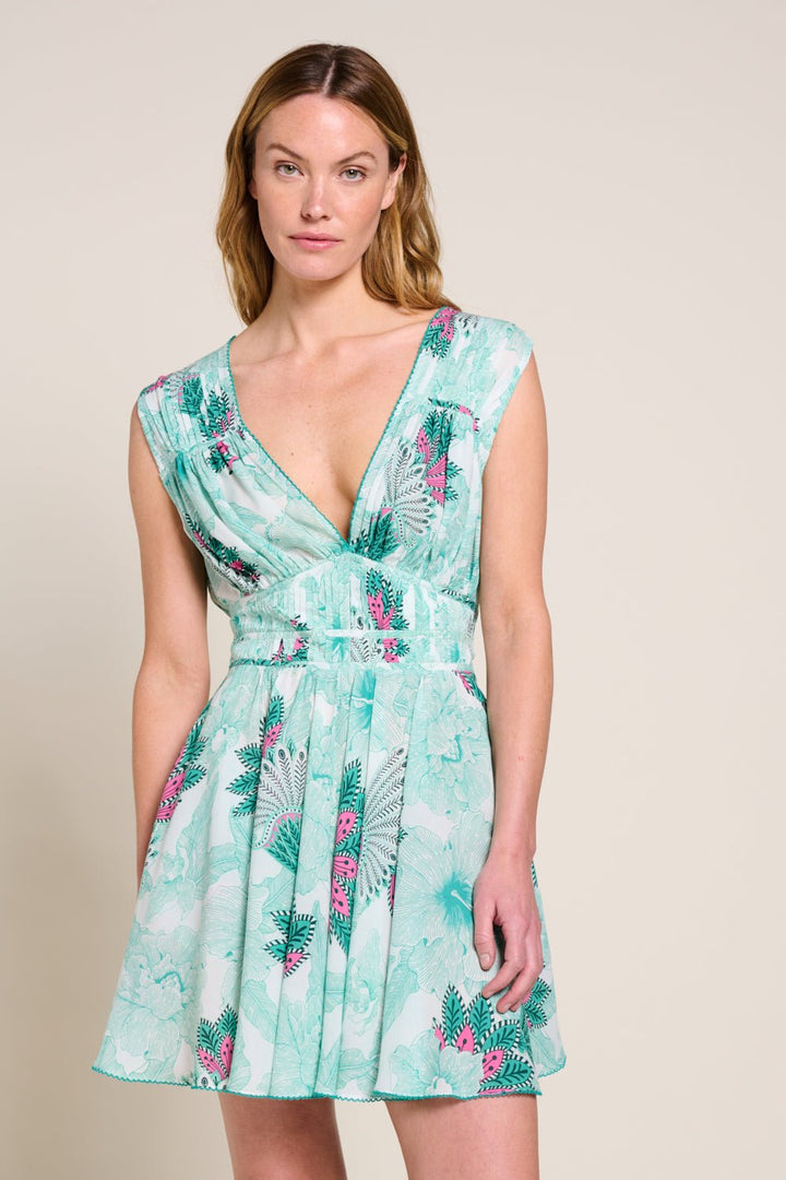 Robe Courte Ciao - Green Padang