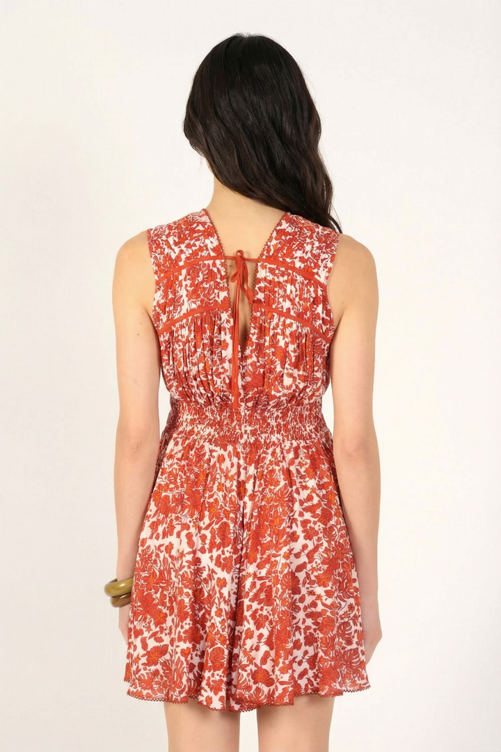 Mini Dress Ciao - Paprika Aquaflora - Poupette St Barth