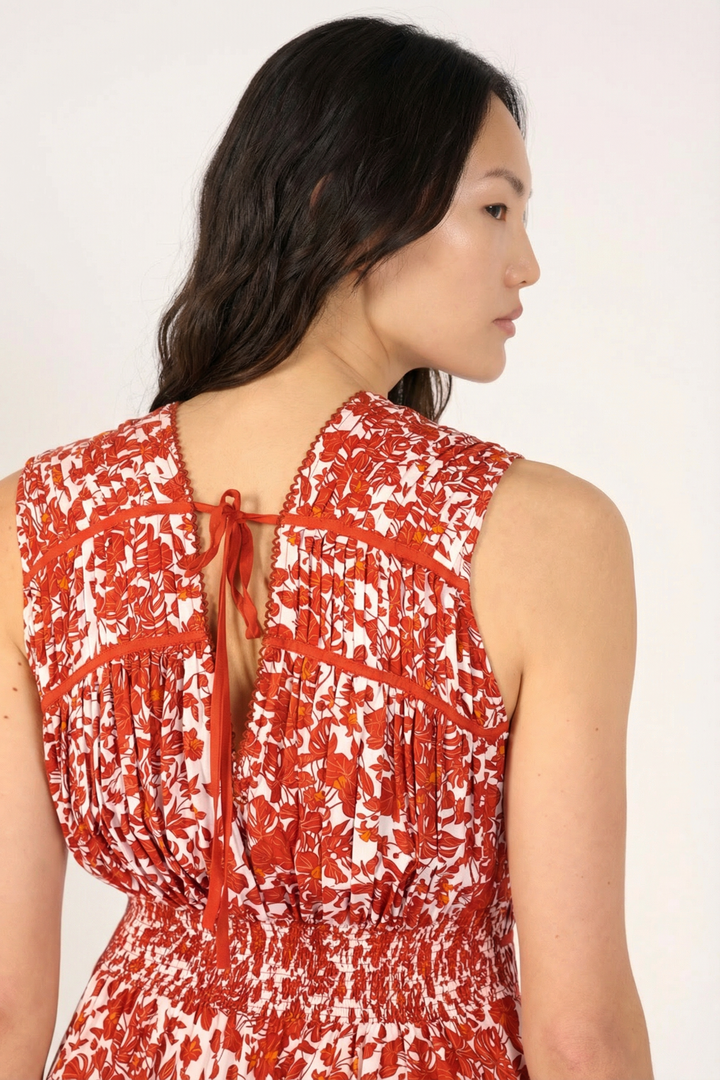 Mini Dress Ciao - Paprika Aquaflora - Poupette St Barth