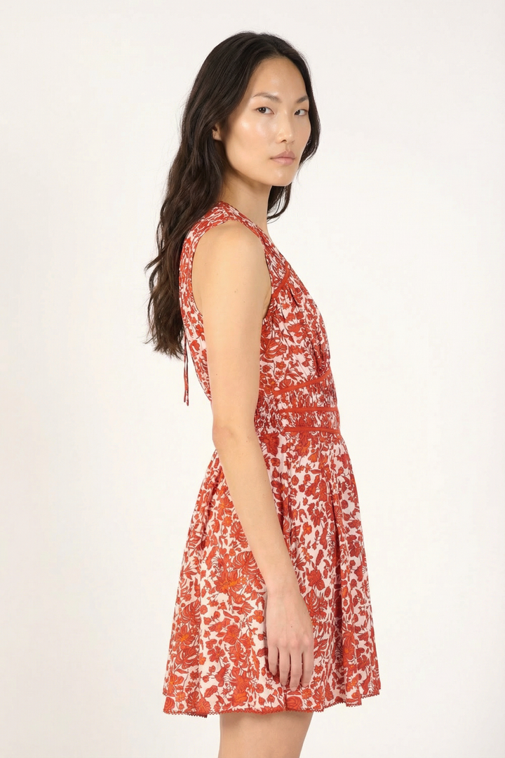 Mini Dress Ciao - Paprika Aquaflora - Poupette St Barth