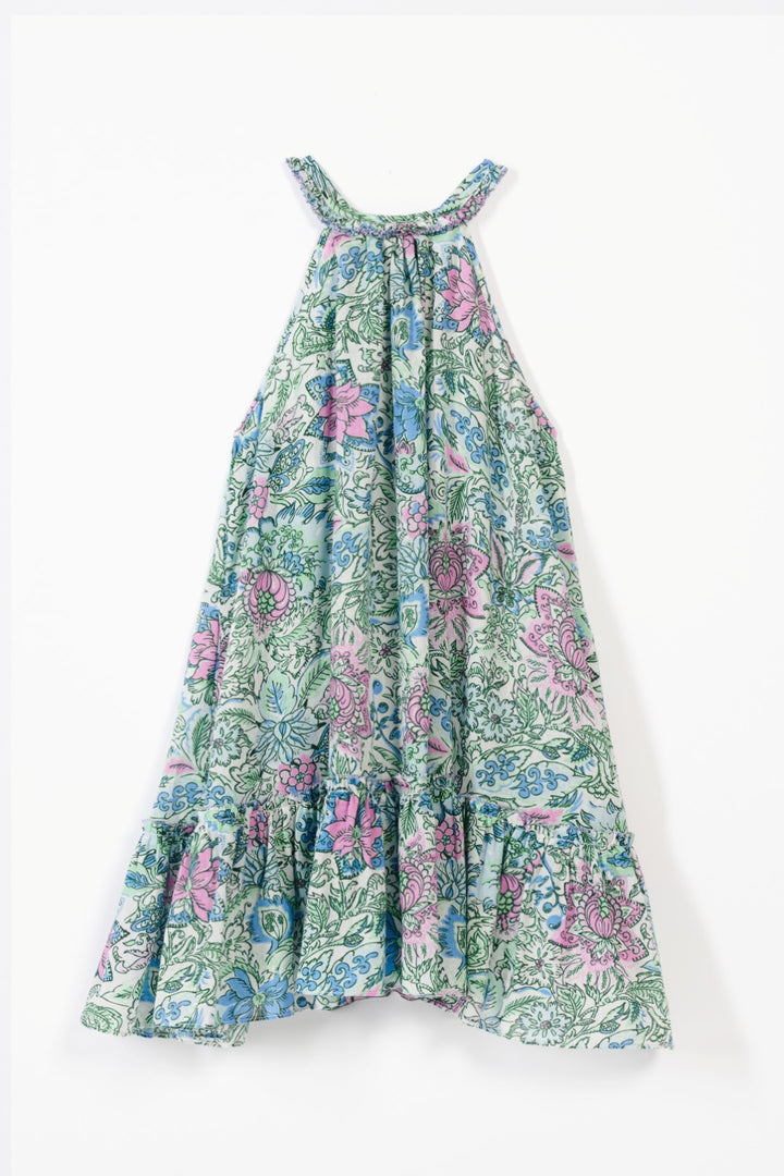 Mini Dress Cleo for girls - Blue Nusa