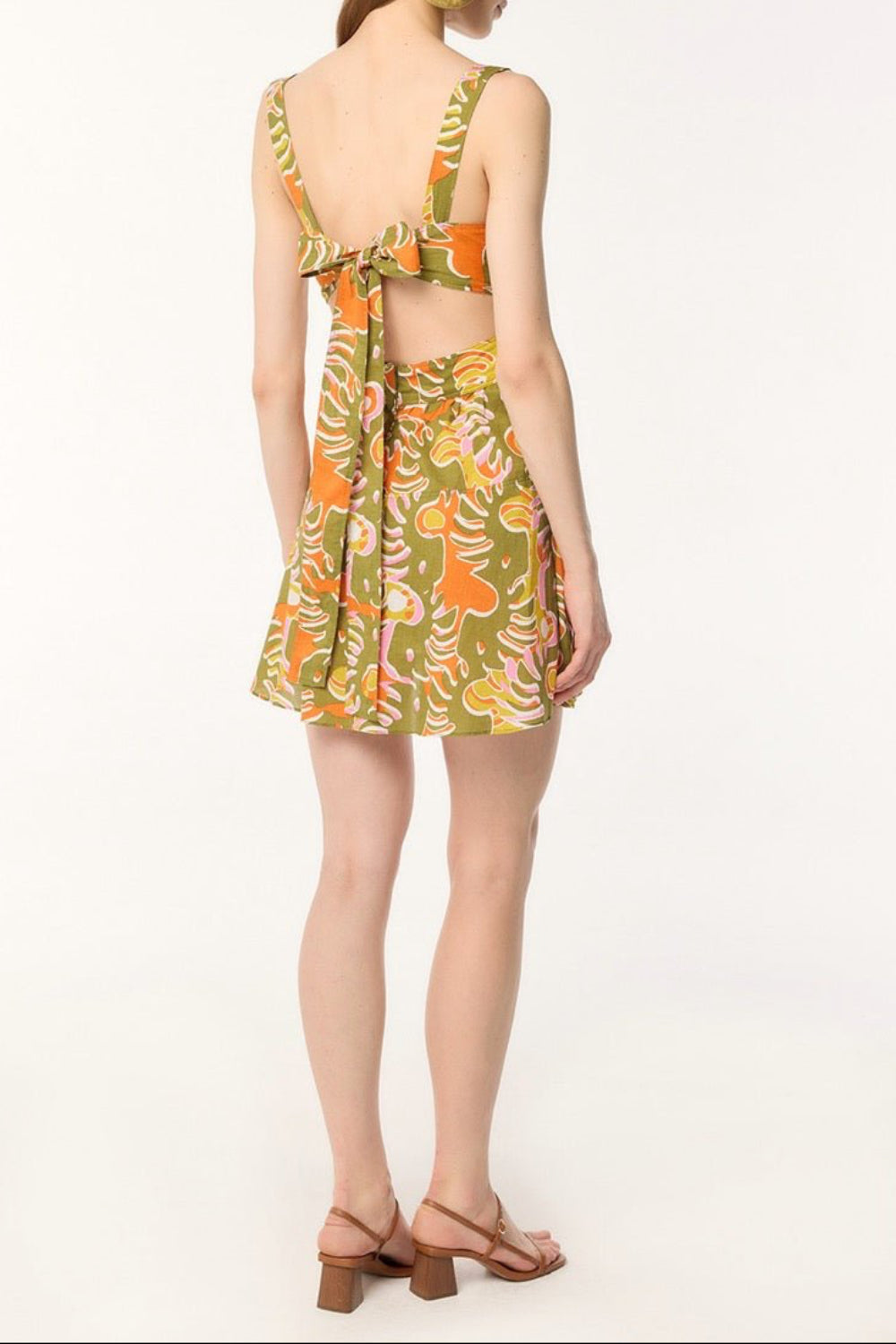 Mini Dress Coco - Green Geo Afro|Resort Collection|Poupette St Barth Mini Dress Coco - Green Geo Afro|Resort Collection|Poupette St Barth