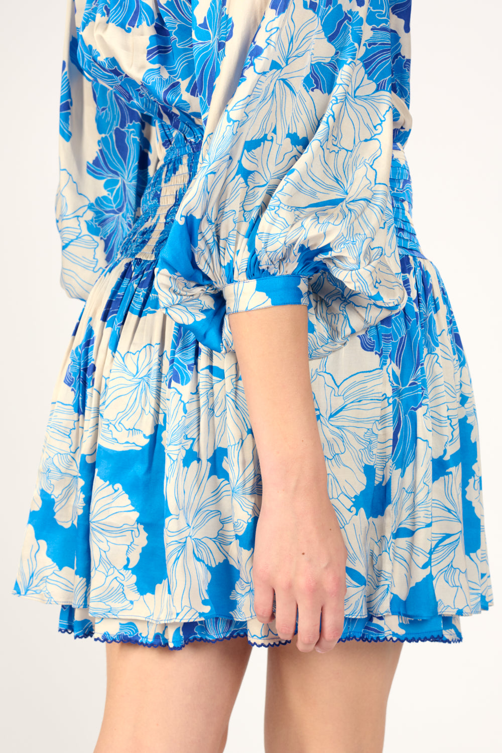 Mini Dress Colleen - Blue Flower Bunch