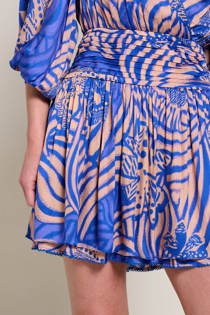 Robe Courte Colleen - Blue Japonism