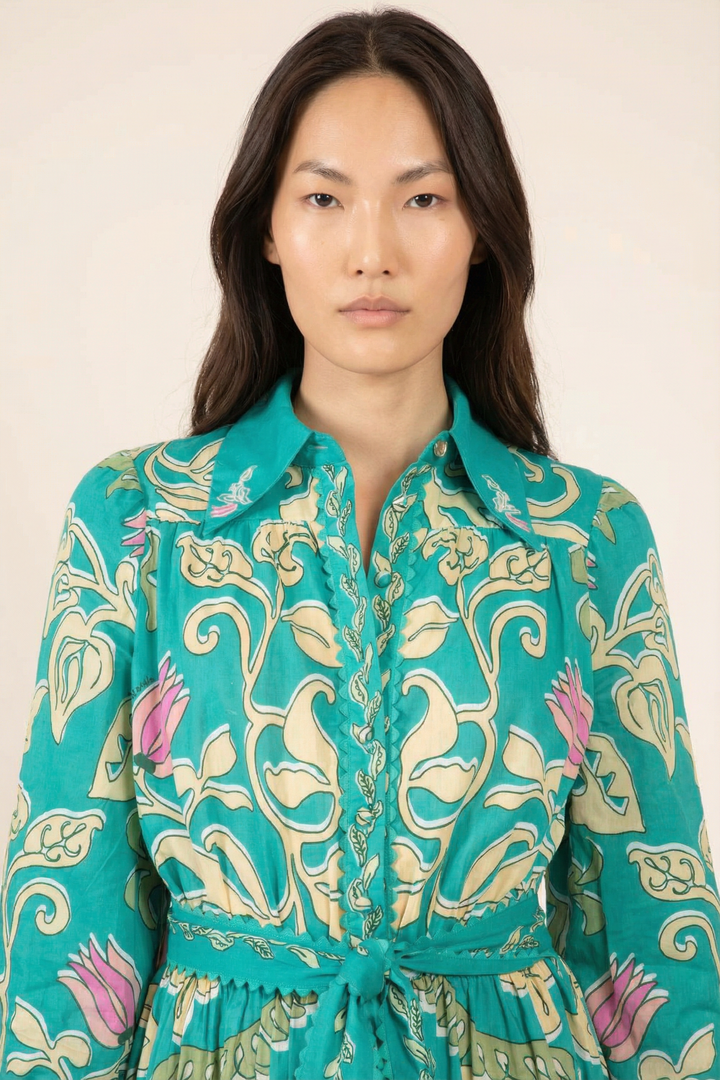 Mini Dress Conti - Turquoise Ritual - Poupette St Barth