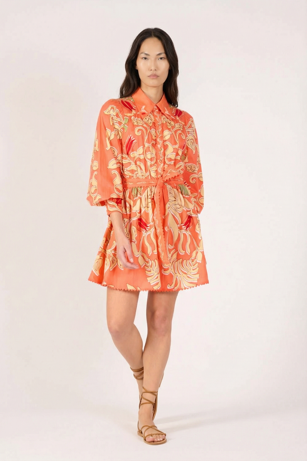 Mini Dress Conti - Orange Ritual - Poupette St Barth
