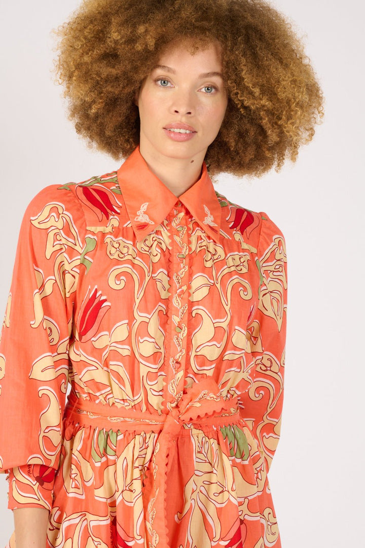 Mini Dress Conti - Orange Ritual - Poupette St Barth