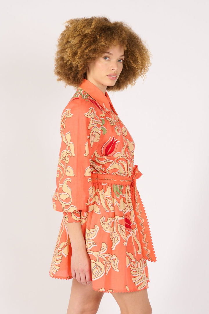 Mini Dress Conti - Orange Ritual - Poupette St Barth
