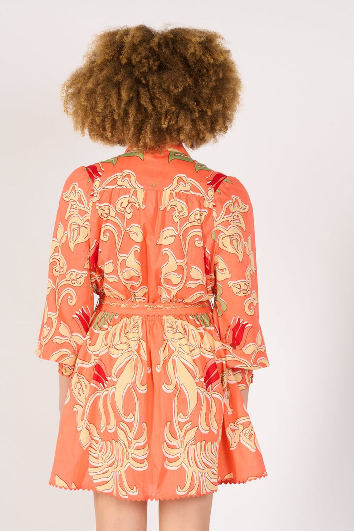 Mini Dress Conti - Orange Ritual - Poupette St Barth