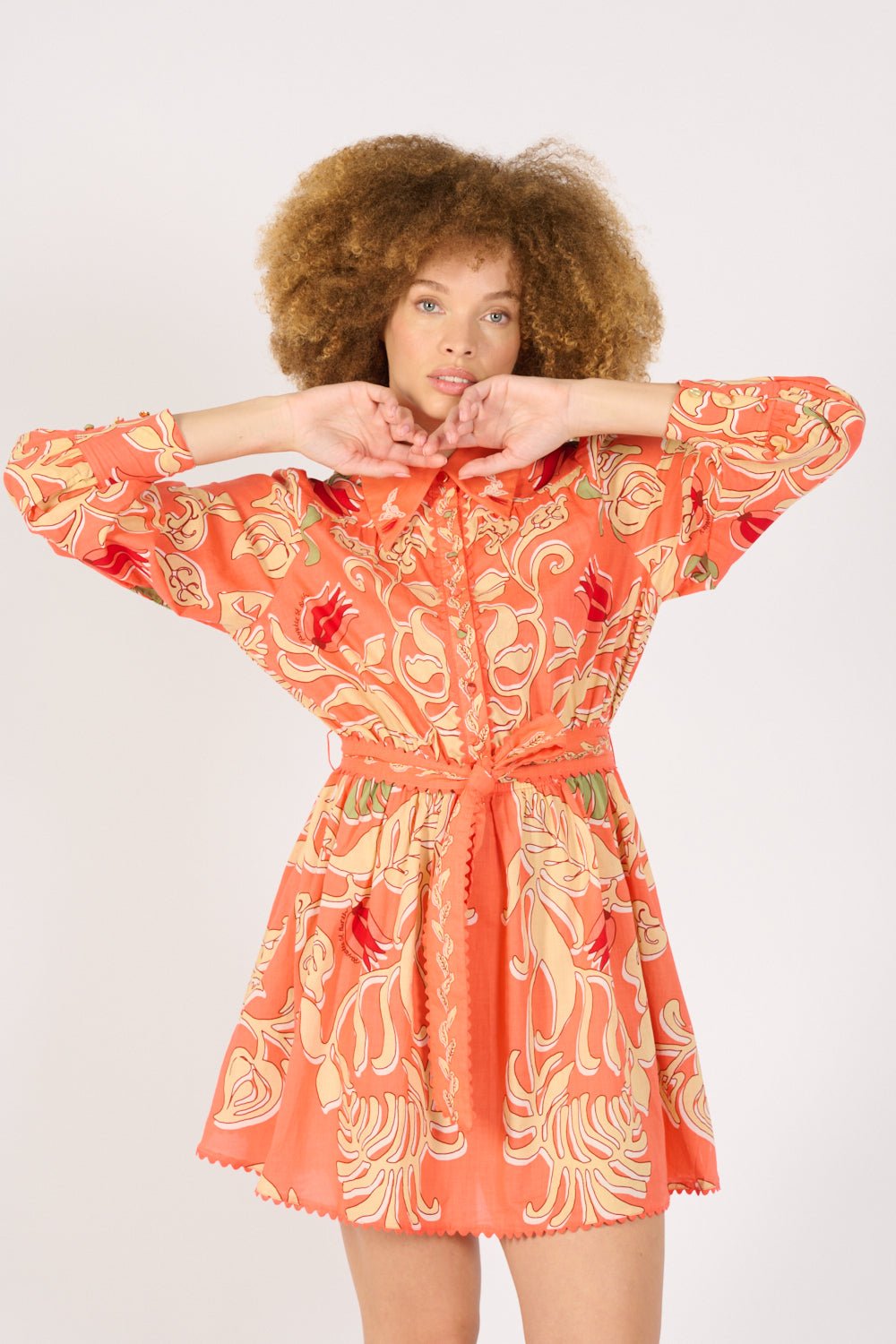 Mini Dress Conti - Orange Ritual - Poupette St Barth