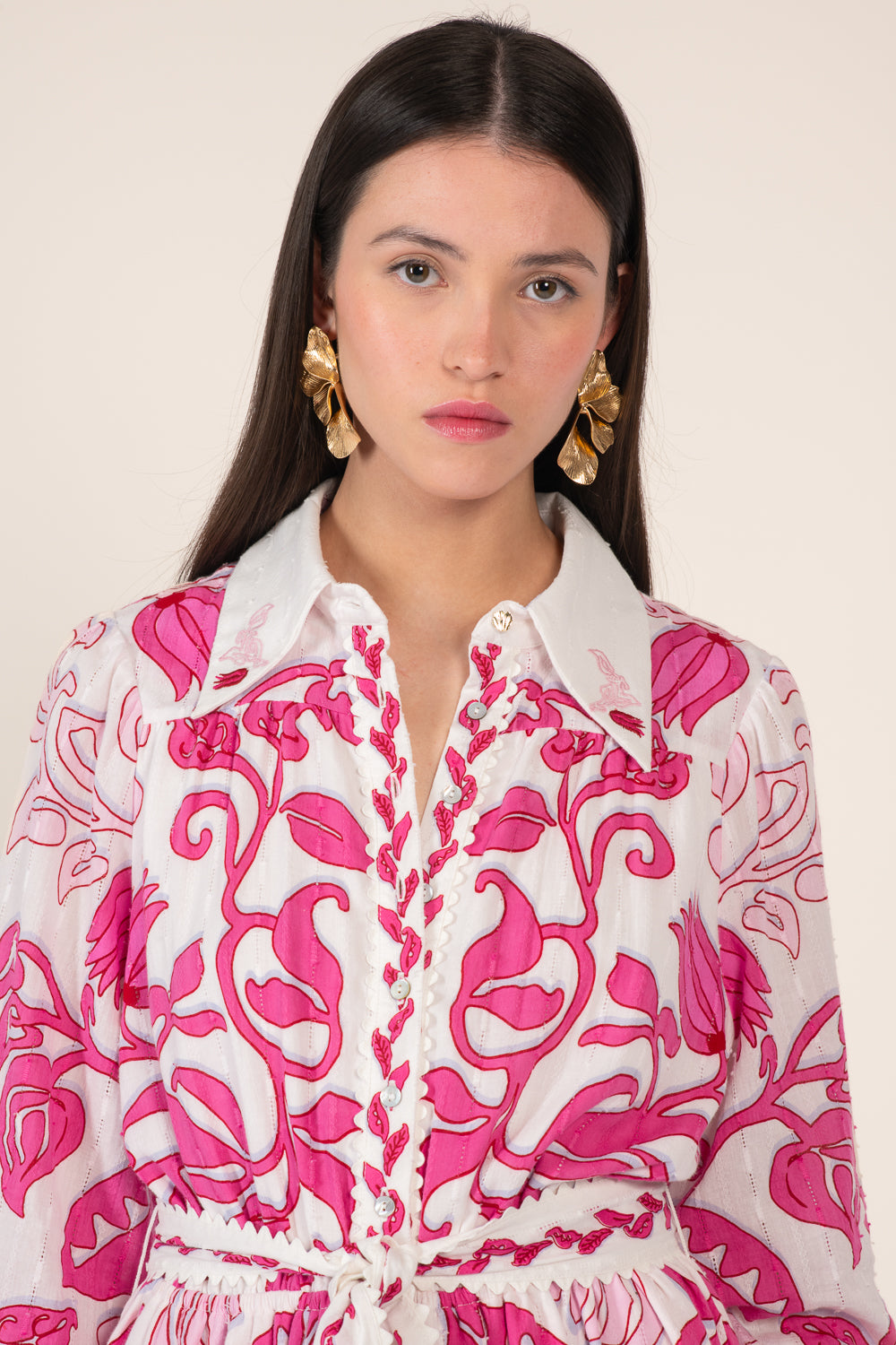 Robe Courte Conti - White Pink Ritual