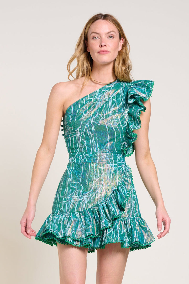 Robe Courte Corinne - Green Akoya