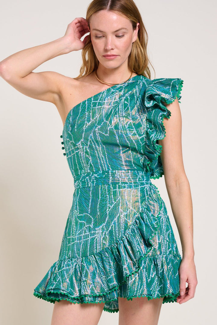 Robe Courte Corinne - Green Akoya