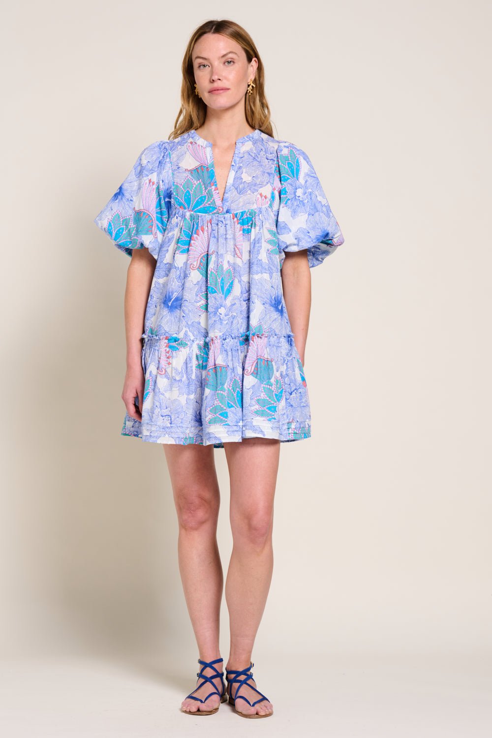 Mini Dress Cruz - Blue Padang - Poupette St Barth