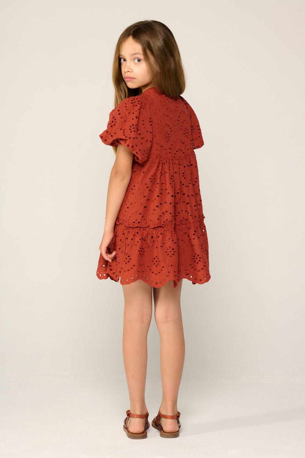 Robe Courte Cruz pour fille - Paprika
