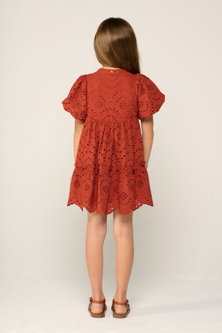 Robe Courte Cruz pour fille - Paprika