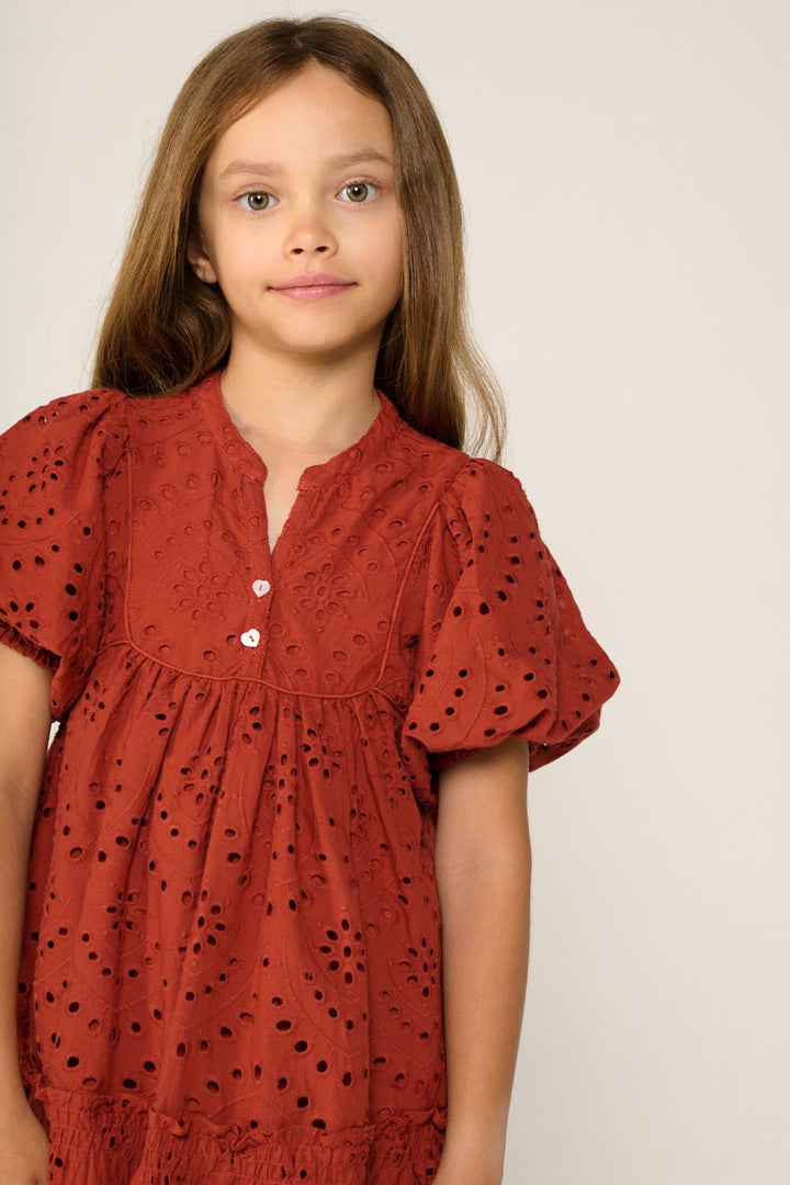Robe Courte Cruz pour fille - Paprika